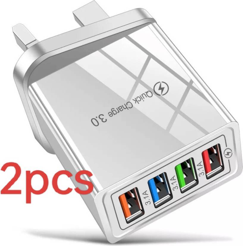 Multi usb fast charger plug 4 Pcs Multi-Port Fast Quick Charge USB Hub