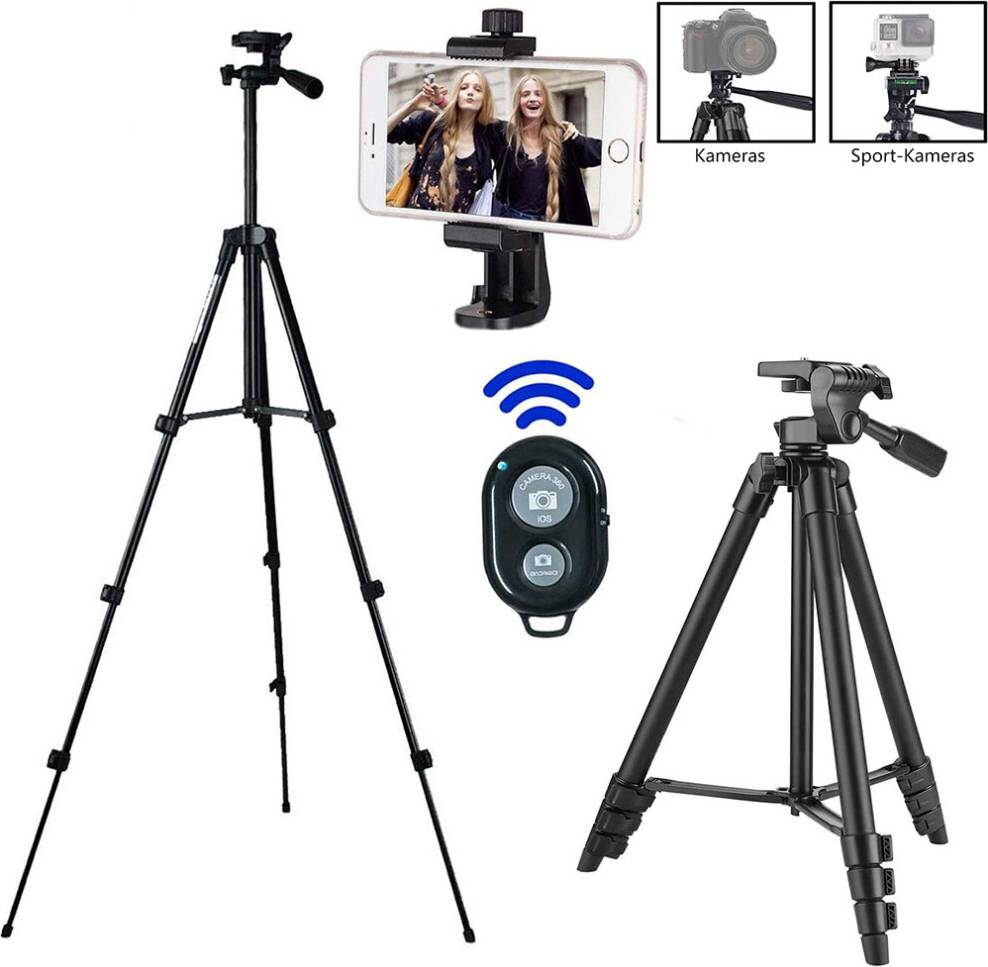 57-Inch Phone Tablet Tripod Extendable Stand