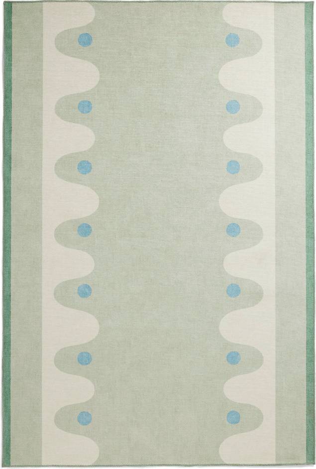 Scion Oakham Pine Rectangular Green Rug