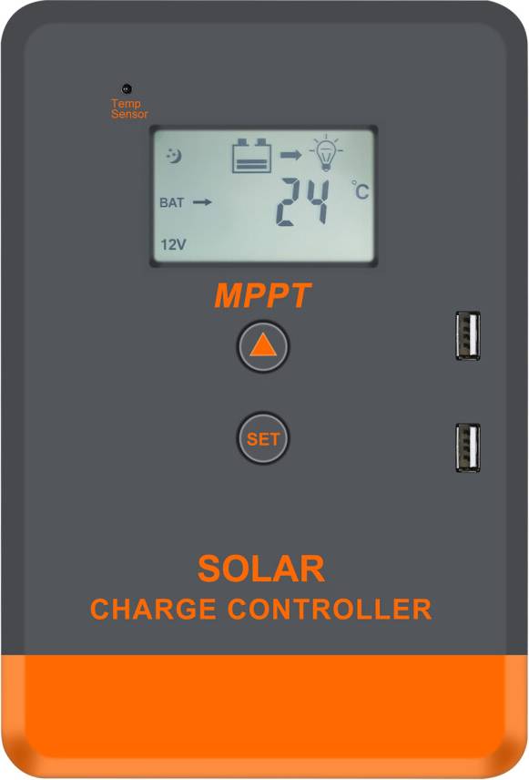 12V 24V Automatic Solar Controller LCD Backlight