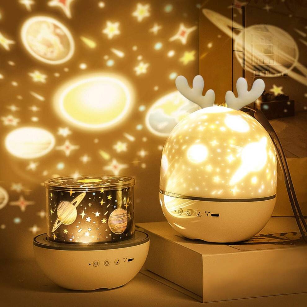 Rechargeable Star Projector 360 Silent Rotation Night Light