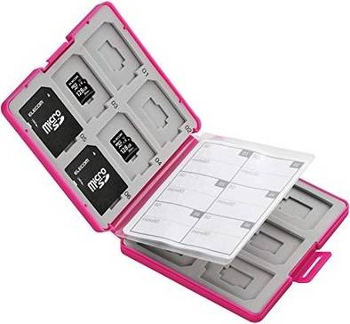 Sd card case Elecom Memory Card Sd Case Pink