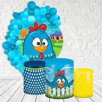 Round backdrop Blue Cute Bird Round Backdrop Kit
