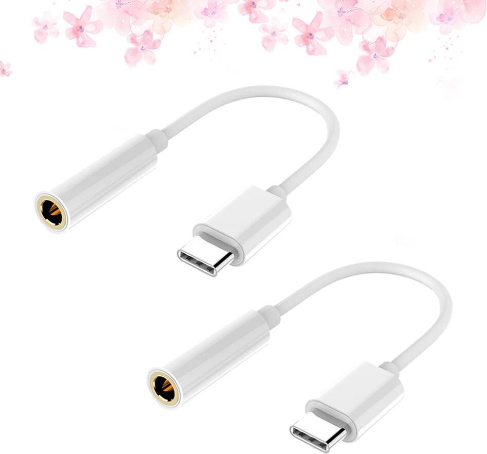 Inoomp 2 Pcs Type-C To Audio Cable Adapter