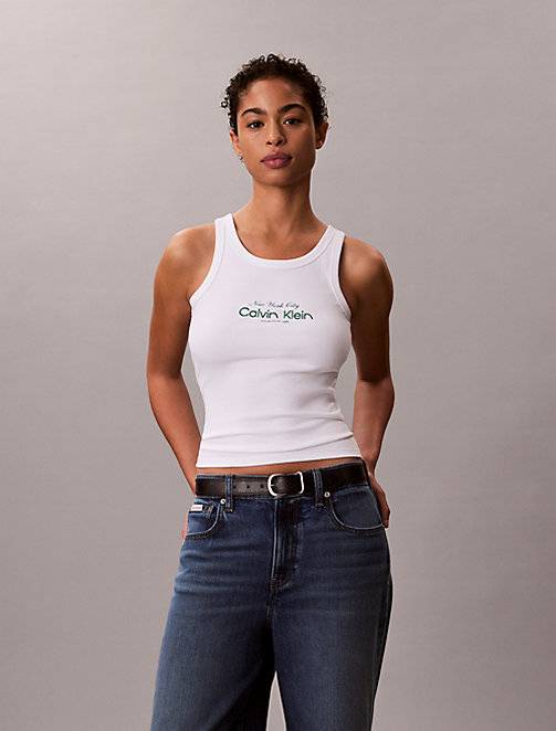 Calvin Klein Slim Ribbed Cotton Tank Top