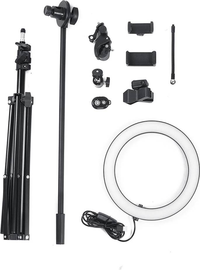 10 Inch LED Dimmable Video Ring Light Tripod Stand
