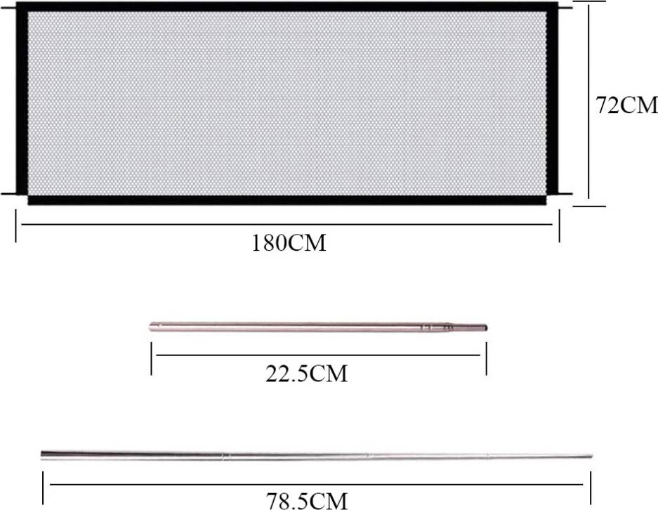 Pet gate Retractable Portable Mesh Pet Gate