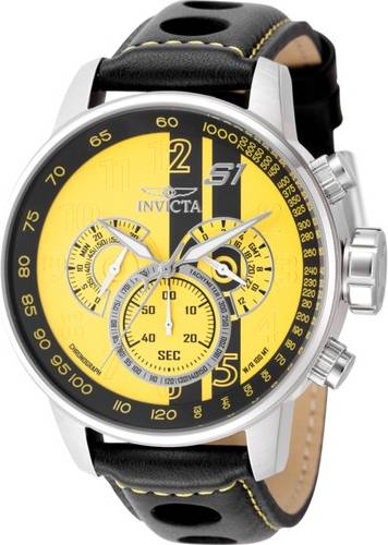 Invicta S1 Rally Chronograph GMT Leather Strap