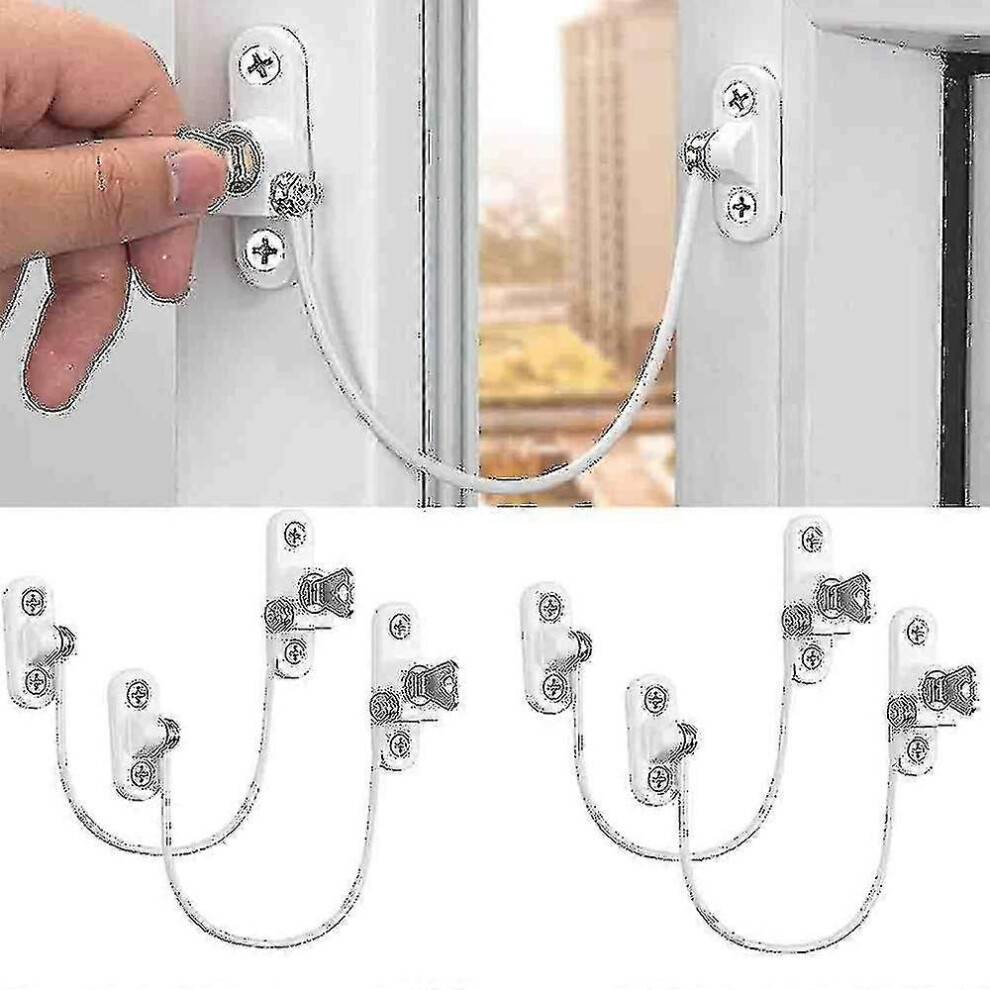 4 Pcs Window Restrictor Locks