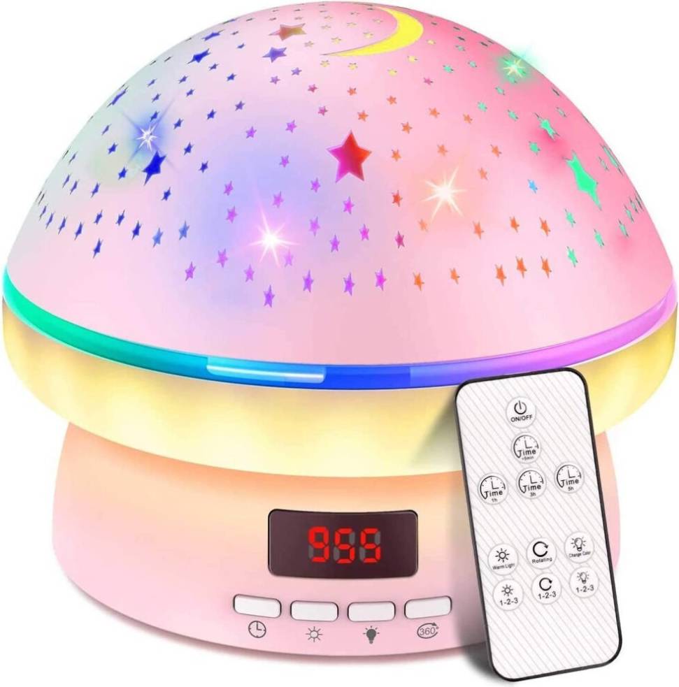 Pink Star Projector Night Light