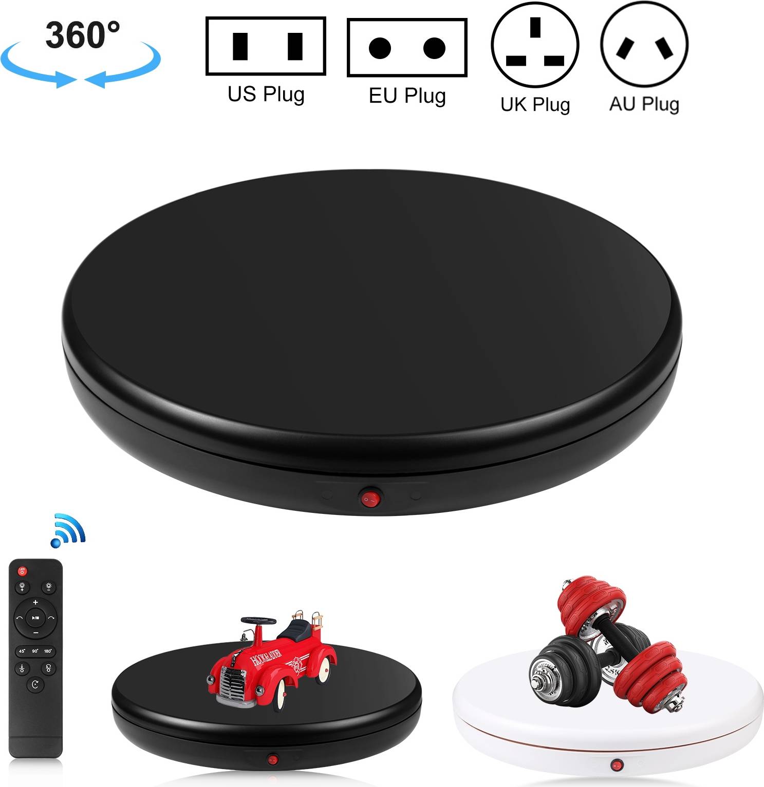 Turntable stand Puluz 45cm Remote Control Adjusting Speed Rotating Photo Video Turntable Display Stand