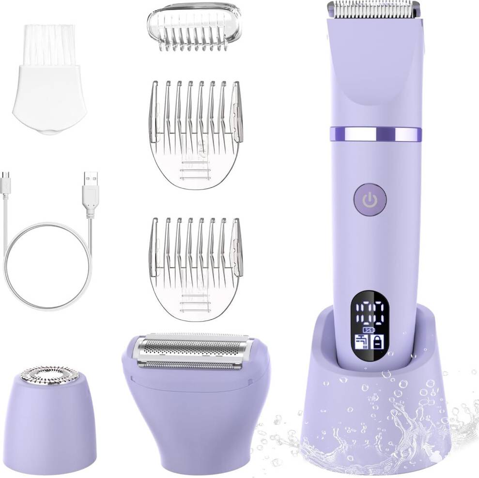 3-in-1 Electric Razor Waterproof Bikini Trimmer