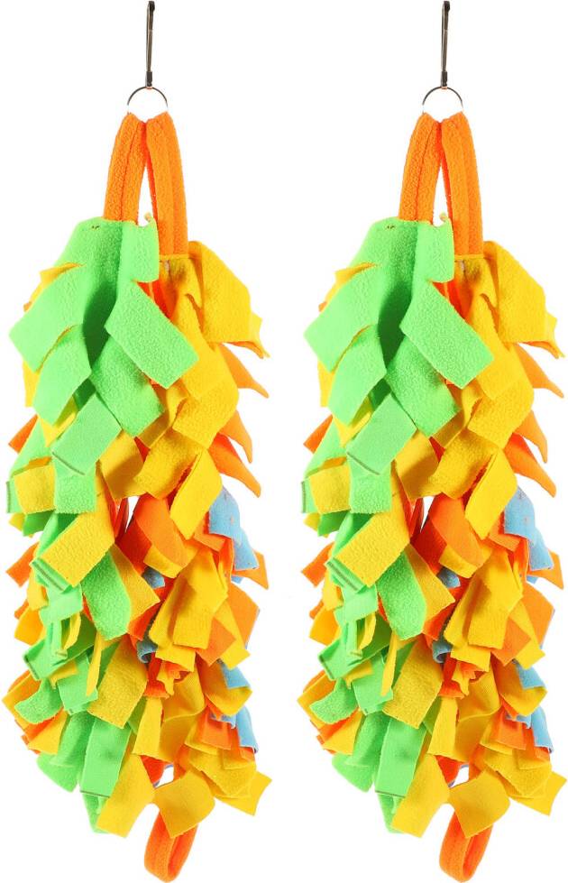 Ohphcall 2Pcs Multi Color Parrot Chewing Toy