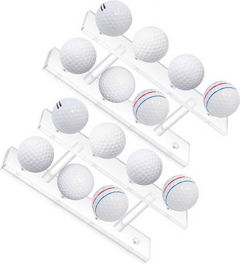 2Pcs 8 Balls Double Layer Golf Storage Rack
