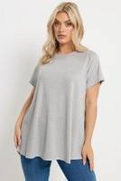 Yours Soft Touch Ribbed Top - Grey