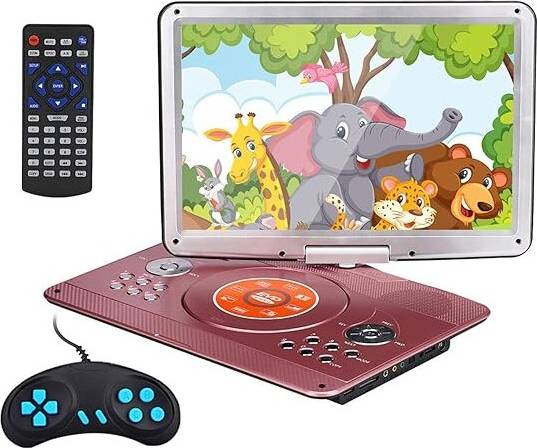 14 Inch Portable DVD Player Rechargeable Controller