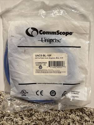 Cat 5e ethernet cable CommScope Cat-5e Ethernet Cable Network 10ft Patch Cord Rj45 Blue