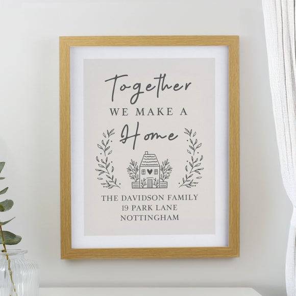 Personalised Home Poster Photo Frame