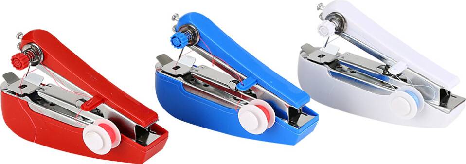 Mini sewing machine Solustre 9 Pcs Handheld Mini Sewing Machine