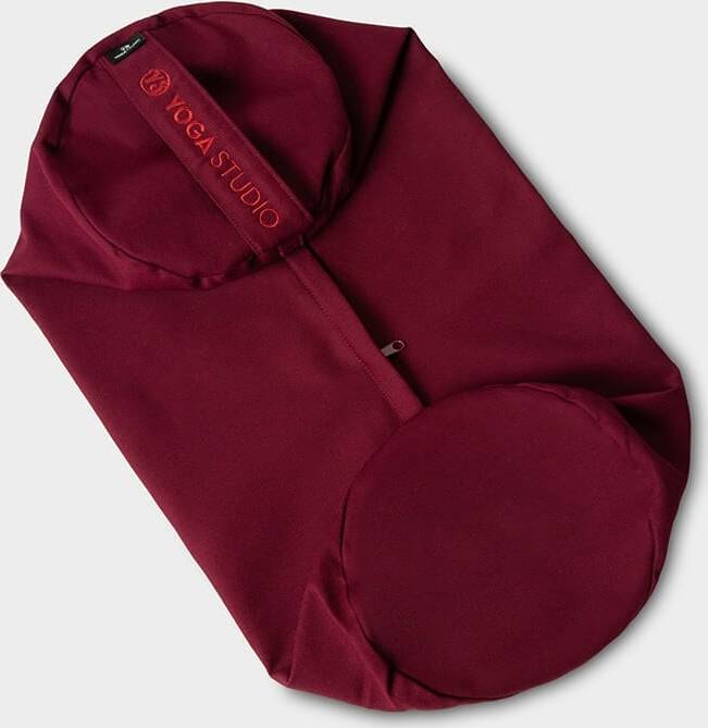 Yoga Studio Replacement Round Bolster Cushion Cover Raspberry