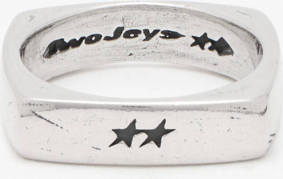 Single Geometry Ring Herr Ringar - Silver