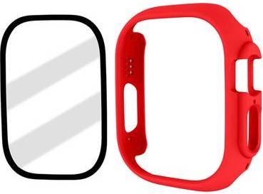 Apple Watch Ultra Tempered Glass Screen Protector Red