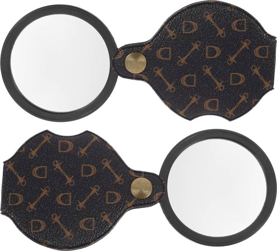 2pcs Foldable Mini Magnifying Glass Keychain