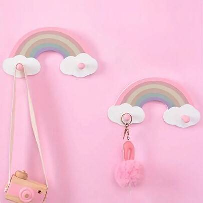 Shein Cartoon Rainbow Coat Rack Shelf
