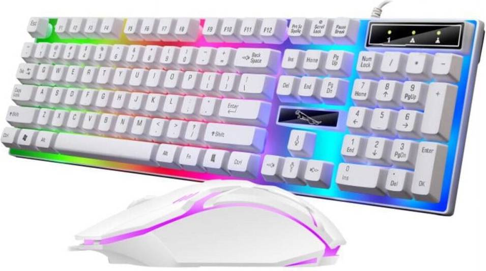 RGB USB Wired Backlit Gaming Keyboard Set