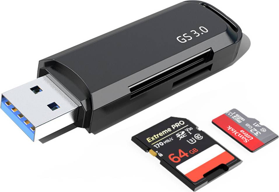 Dual Slots Memory Card Reader USB 3.2 Gen 1