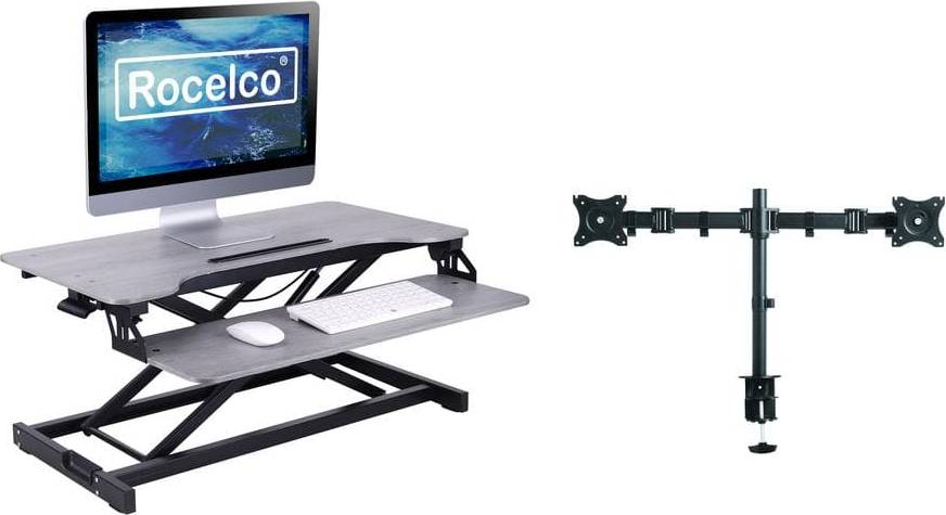 Standing desk Rocelco Standing Desk Converter 31.5 Inch Tabletop Riser