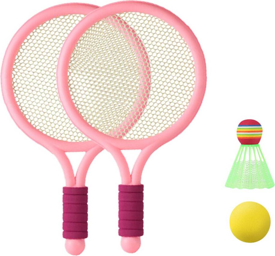 Children's Badminton and Tennis Racket Set - 2 Rackets, Ball & Shuttlecock