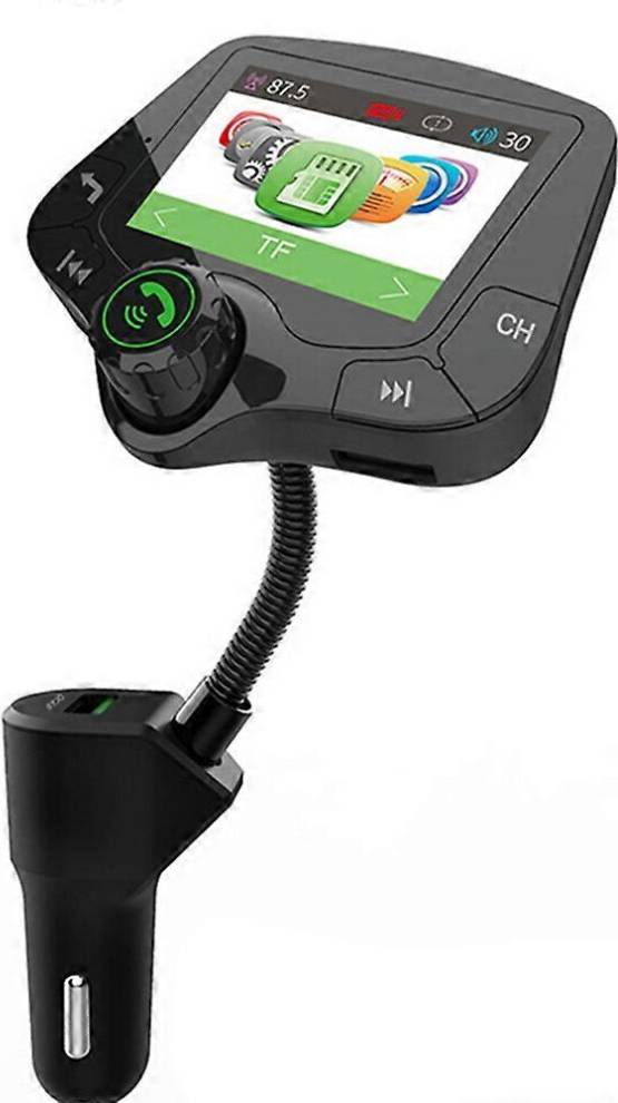 Kikidex Bluetooth FM Transmitter In-Car Wireless Radio Adapter Kit
