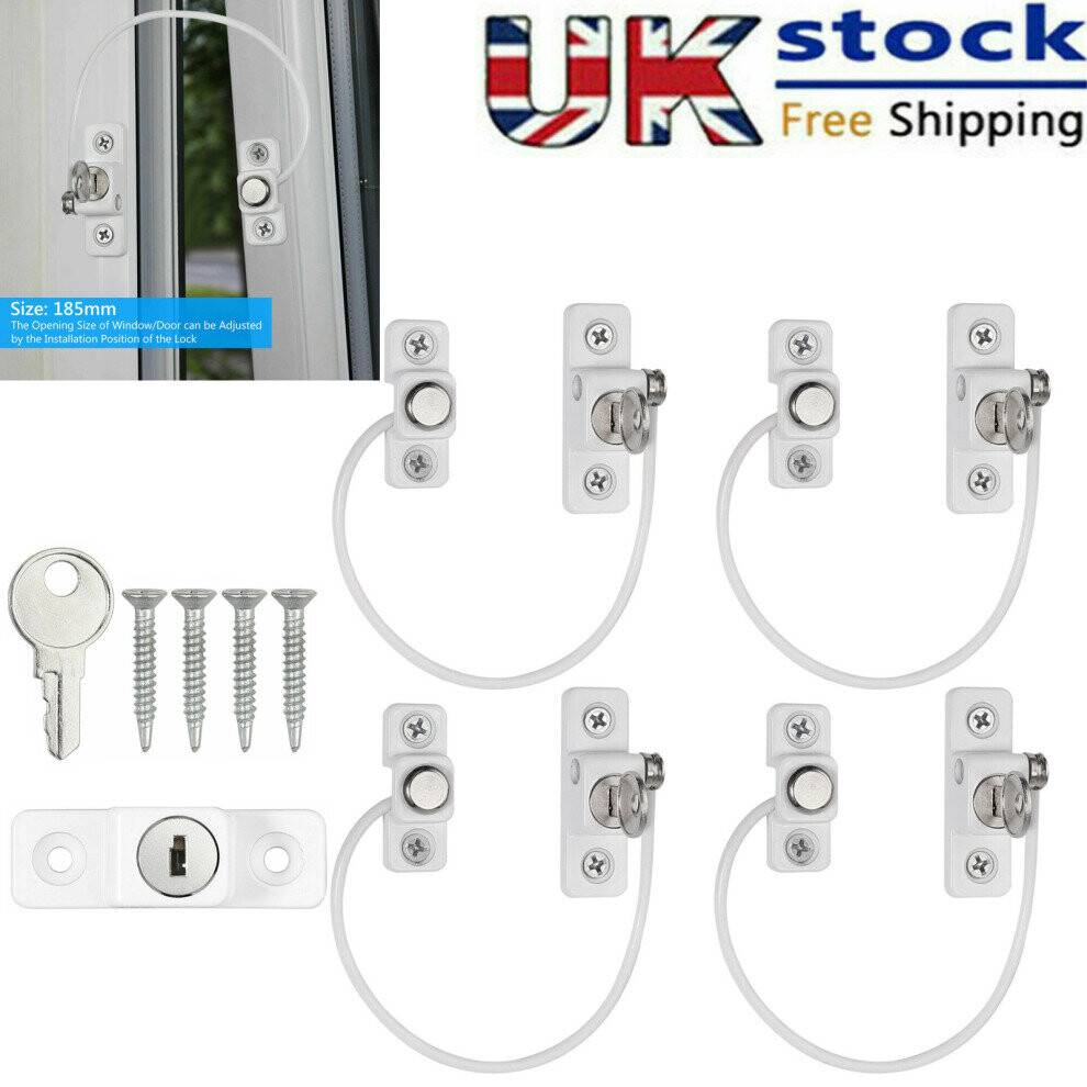 Upvc window locks 4PCS UPVC Window Door Restrictor