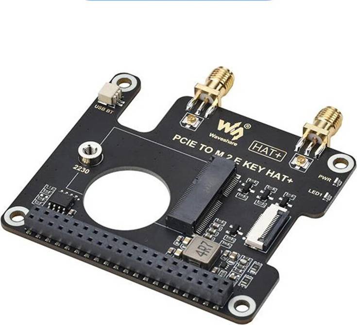 Raspberry pi 5 Waveshare Raspberry Pi 5 PCIe To M.2 E Key Hat Converter Board