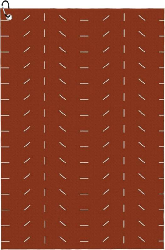 WHIBOS Rust Mudcloth Pattern Terracotta Golf Towel