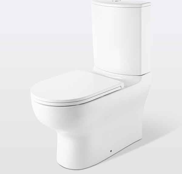 GoodHome Cavally White Rimless Toilet Set
