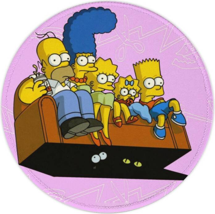 Simpson Round Mouse Pad Animation Desk Mat