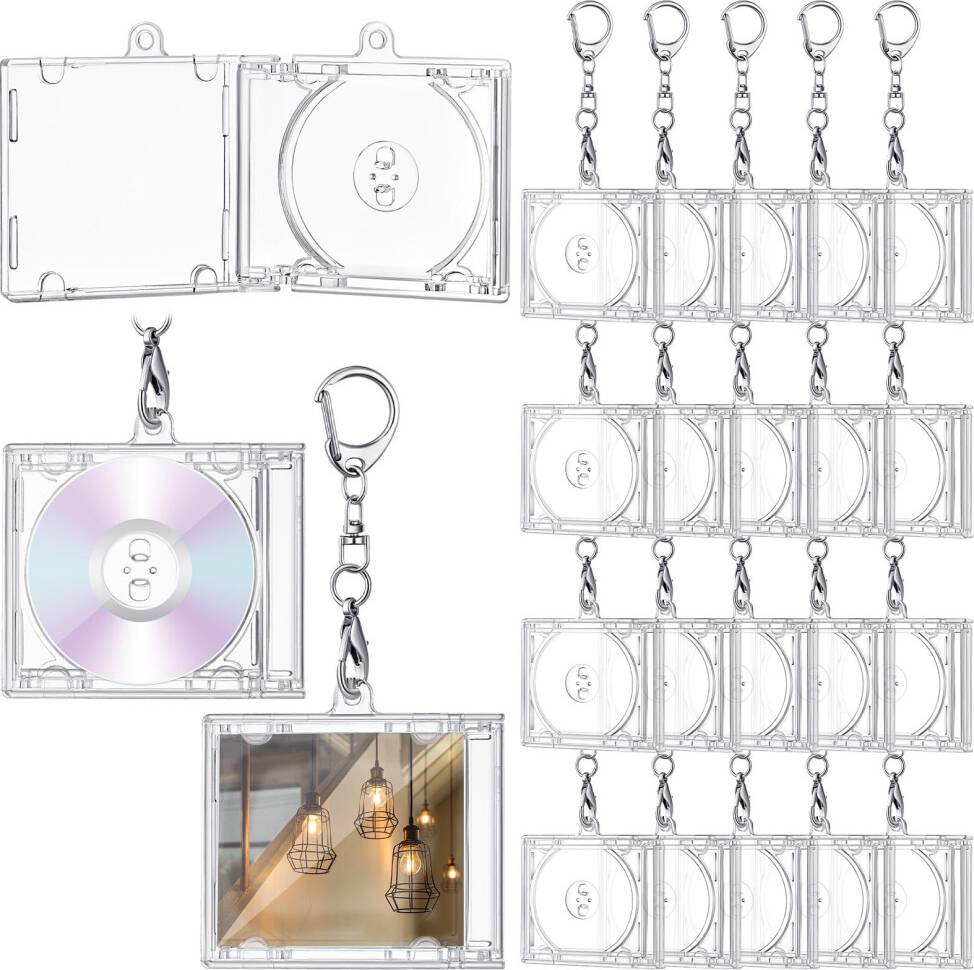 20 Pcs Mini CD Keychain Case