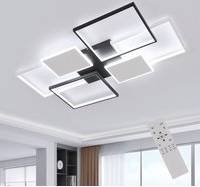 Comely Modern LED 72W Rectangular Black Ceiling Flush Light