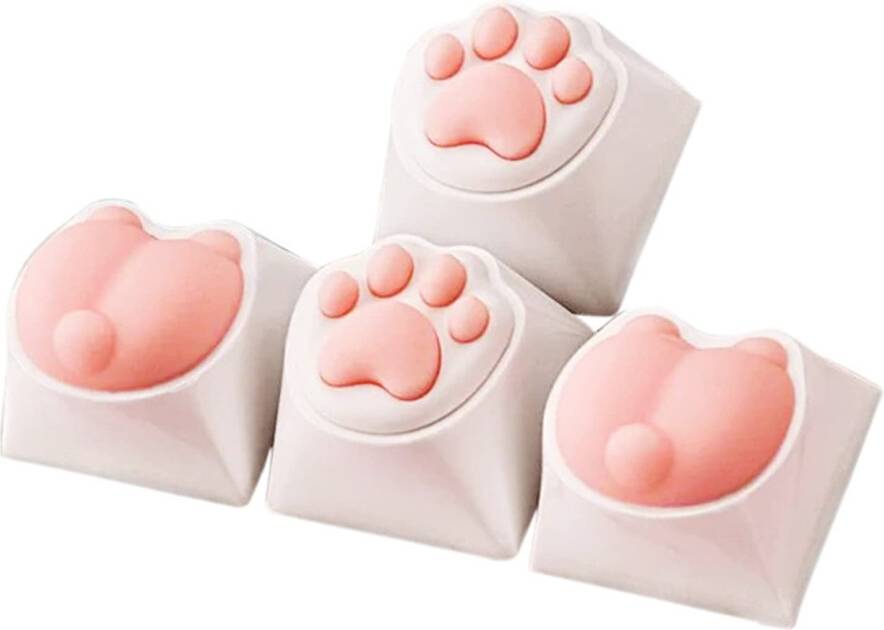 4 Pack Cat Paw Keycaps Set