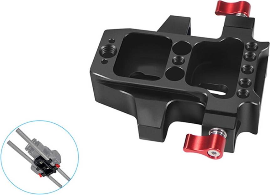 Camera Mount Plate 15mm Rails Anti-Slip Rubber Pads