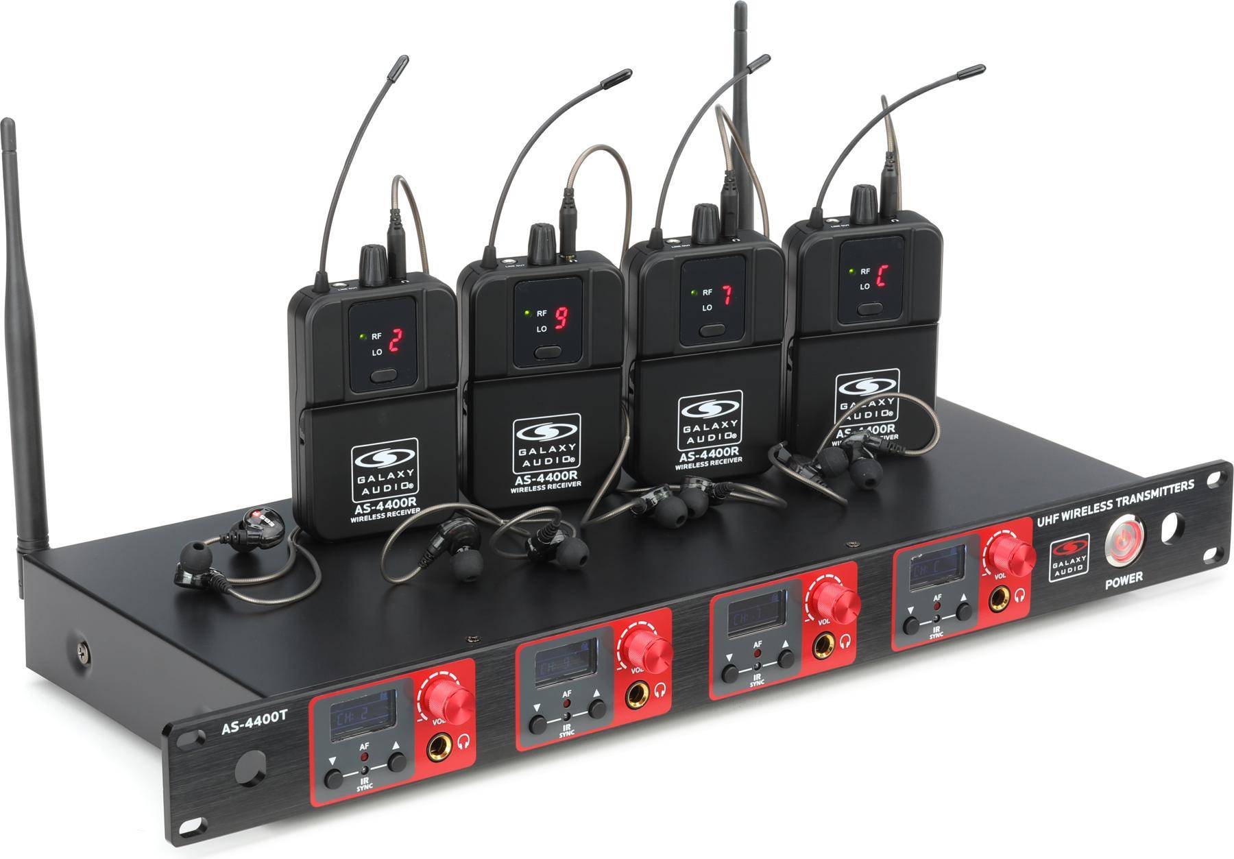 AS-4400 Quad UHF Wireless In-ear Monitoring System