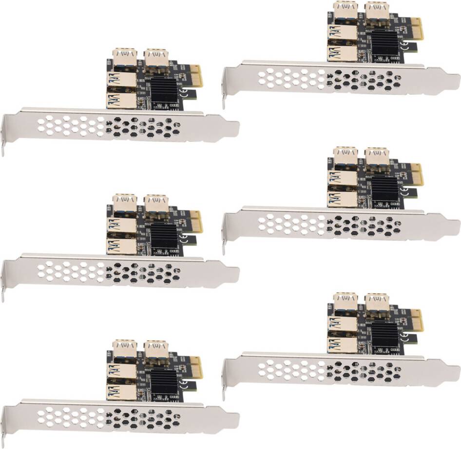 6X 4 Ports PCIe Riser Adapter Board
