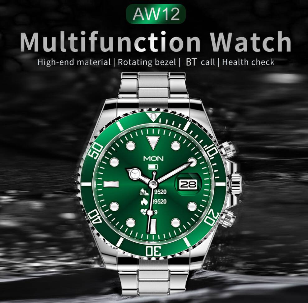 Multifunction Analog Watch - Green Dial