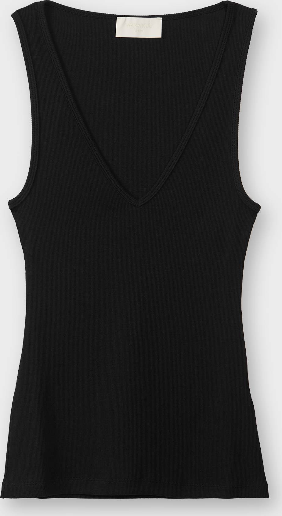 Top Lotus Rib Tank - Black
