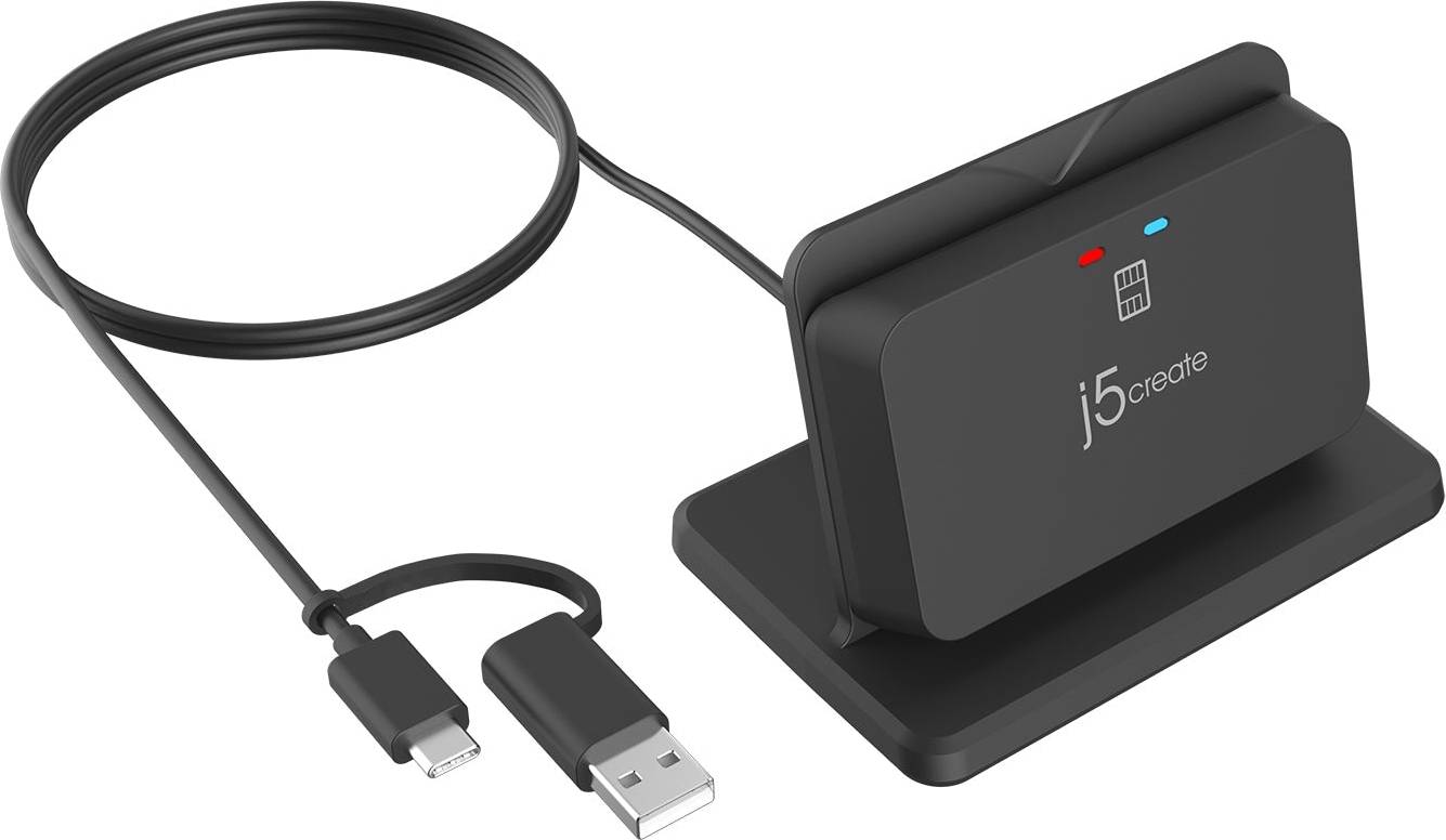 Smart card reader j5create USB Smart Card Cac Reader Stand