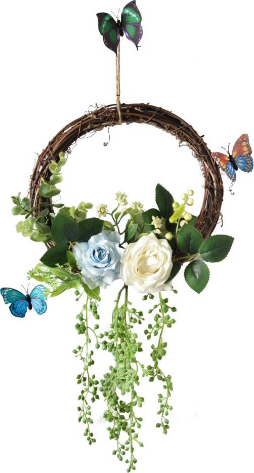 Summer door wreaths Vibrant Blue Hydrangea Spring Wreath