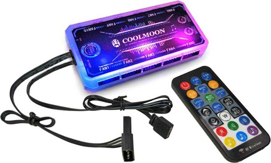 PC Case Fans Cooling Cooler Adapter LED RGB