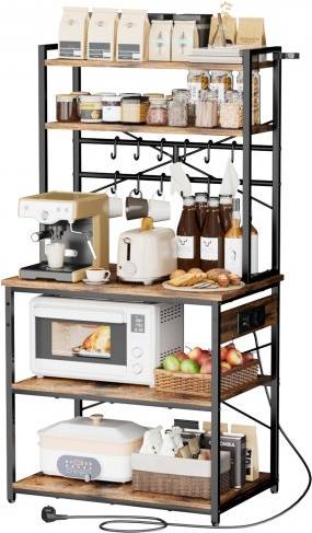 Power rack VEVOR Kitchen Bakers Rack 5 ft Power Cable Kitchen Storage